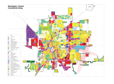 Bloomington-Normal Consolidated Zoning Map